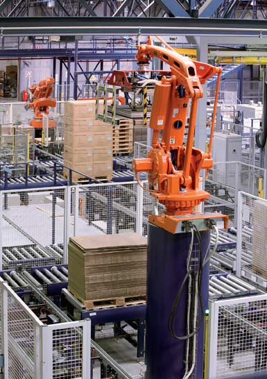 Robot antropomorficzny do obsługi palet