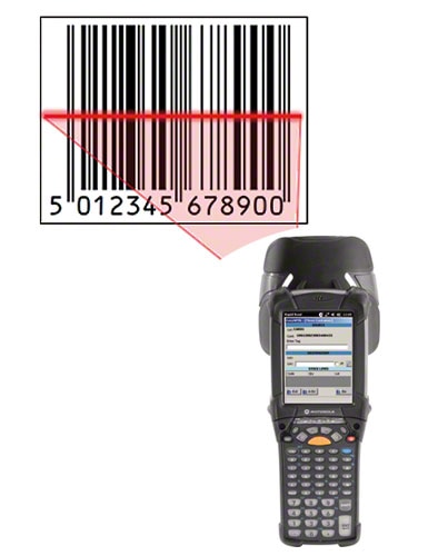 Przykład etykiety z kodem kreskowym EAN-13, za pomocą której dokonuje się identyfikacji produktu.