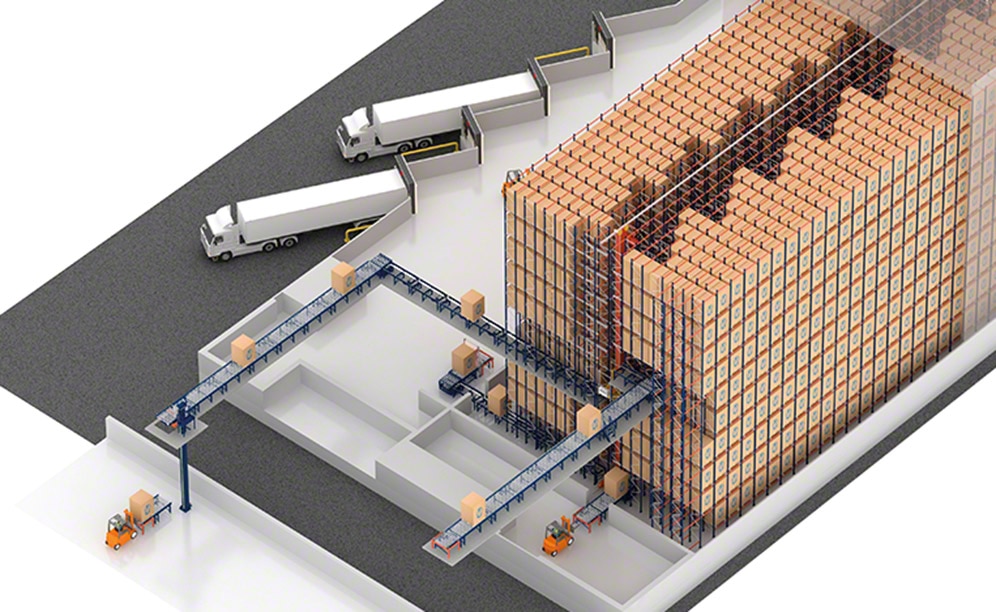 Magazyn firmy AlzChem w Trostbergu z automatycznym systemem Pallet Shuttle