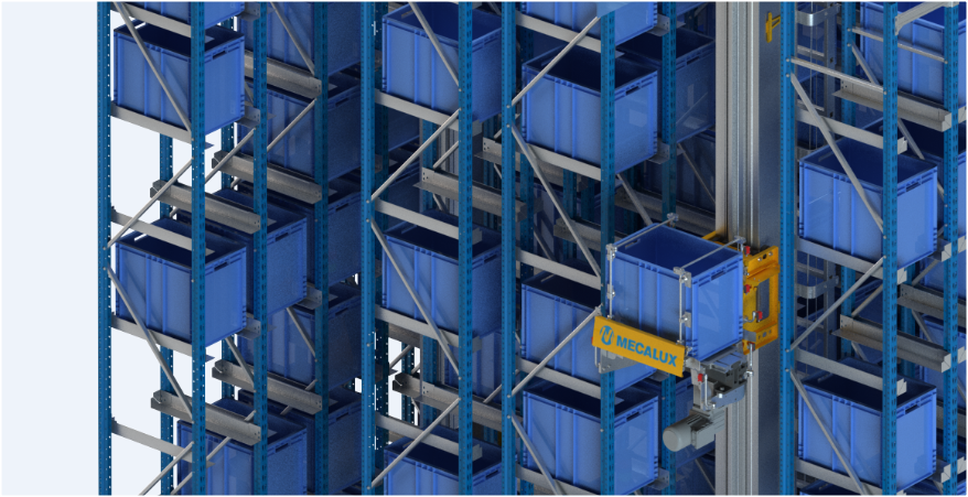 Klocki Clics będą składowane w automatyczym magazynie pojemnikowym