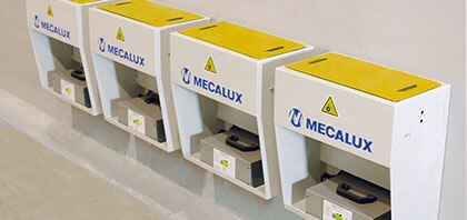 Stacja ładująca to miejsce ładowania akumulatorów wózków Pallet Shuttle