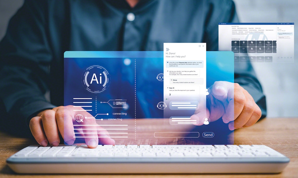 Generatywna sztuczna inteligencja w Easy WMS odpowiada na zapytania w formie konwersacyjnej