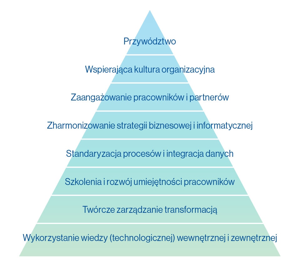 Główne czynniki sukcesu w transformacji cyfrowej