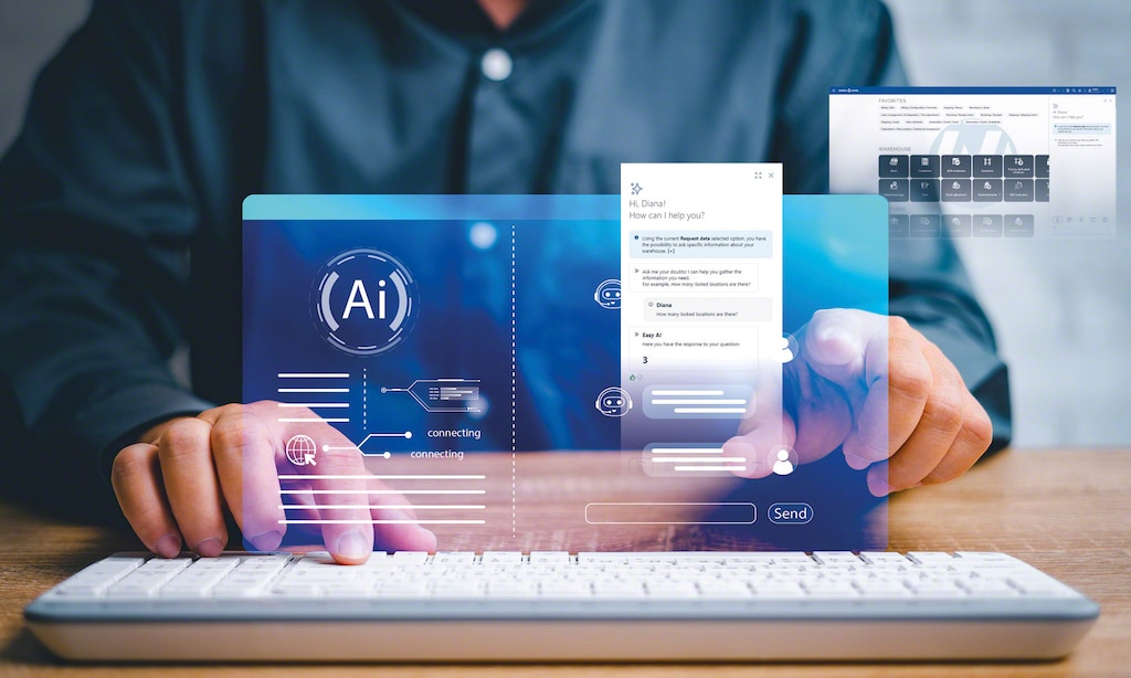Generatywna AI w systemie Easy WMS odpowiada na złożone pytania w formie dialogu