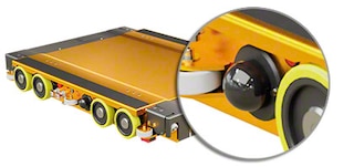 Antena wózka wielokierunkowego pozwala odbierać polecenia wysyłane przez system zarządzający