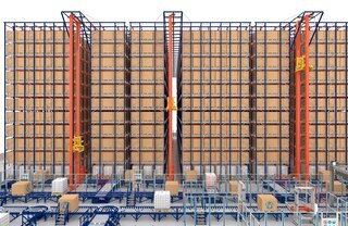 Automatyczny Pallet Shuttle jest kompatybilny z magazynami wysokiego składowania