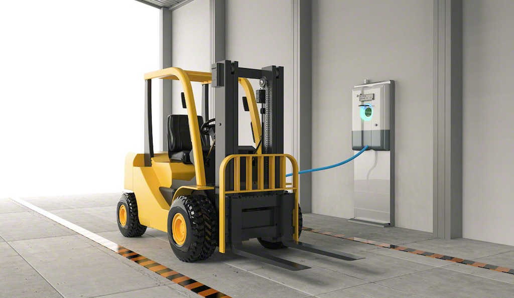 Wymiana konwencjonalnych wózków widłowych na elektryczne wpływa na poprawę jakości powietrza w magazynach