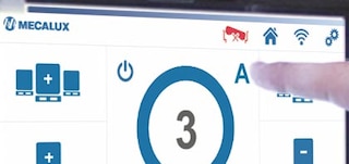 Przełącznik palet umożliwia wybór typu palety, którą wózek ma przetransportować