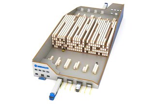 Pallet Shuttle z dwoma korytarzami dostępu