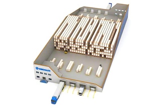 Pallet Shuttle z dwoma korytarzami dostępu