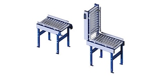 Przenośnik składany umożliwia przejście przez obieg przenośników Przenośnik składany umożliwia przejście przez obieg przenośników