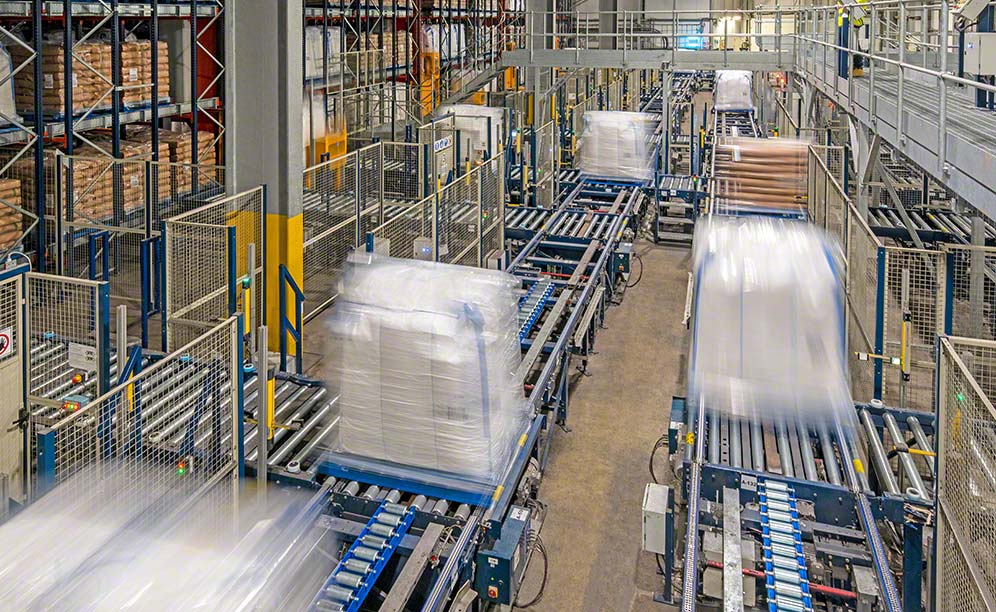 Automatyczny przenośnik w magazynie w Wissington Automatyczny przenośnik w magazynie w Wissington