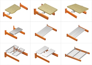 Na regałach paletowych można zamontować różnego rodzaju półki