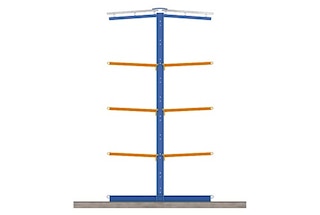 Regał wspornikowy z zadaszeniem służy do magazynowania długich elementów na zewnątrz