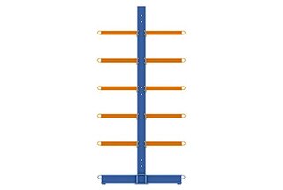 Regały wspornikowe dwustronne podwajają pojemność magazynową w porównaniu z konfiguracją jednostronną tego systemu