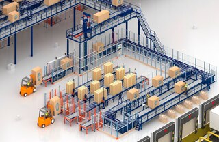 Winda przemysłowa dynamizuje automatyczny przepływ palet